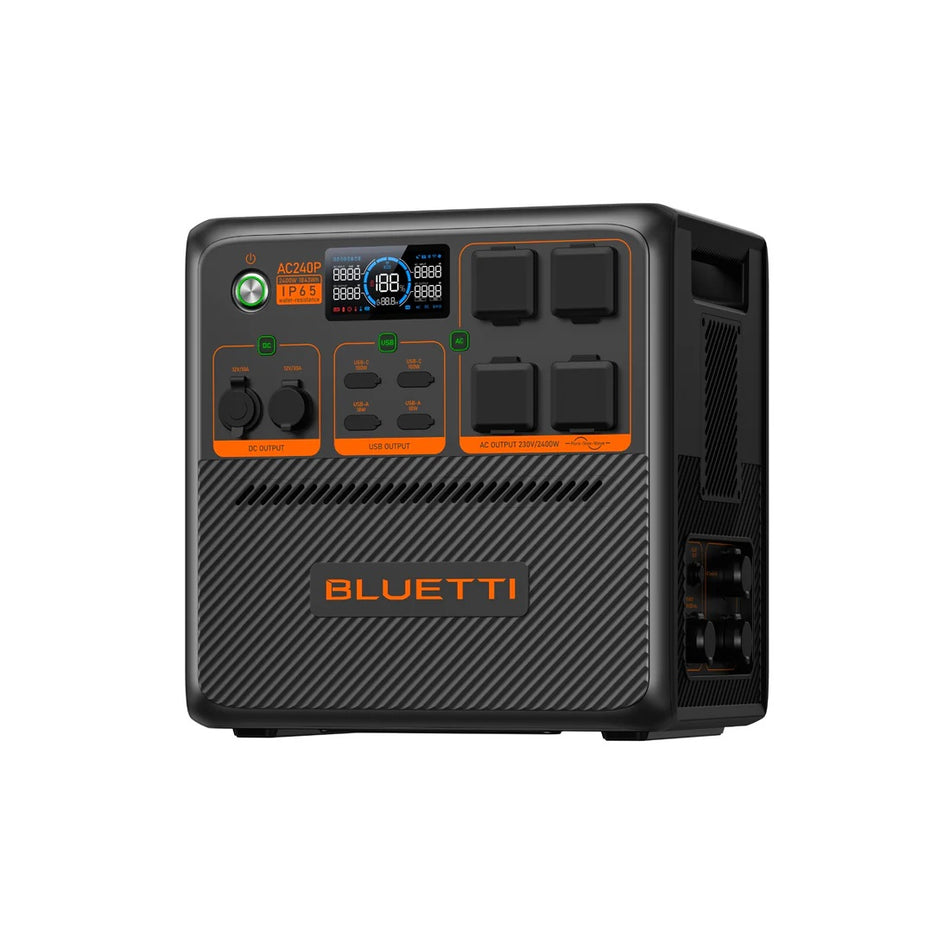 BLUETTI Premium AC240P Station d'alimentation portable extensible IP65, prise AC 2400W 1843Wh