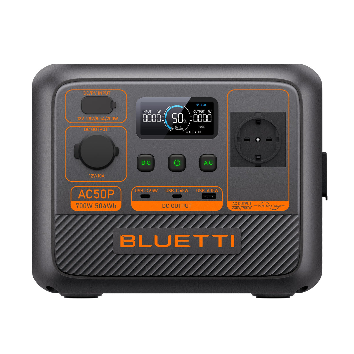 BLUETTI Premium AC50P Portable Power Station, 700W AC Outlet 504Wh
