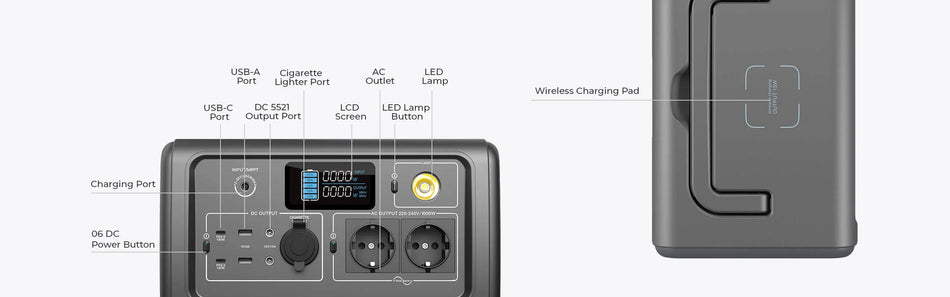 BLUETTI Power Station EB70, 1000W AC Outlet 716Wh