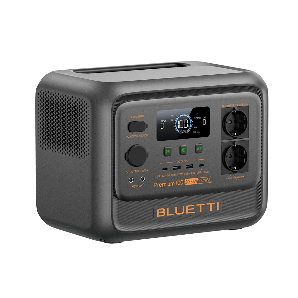 BLUETTI Premium 100 V2  Portable Power Station, 1800W AC Outlet 1024Wh