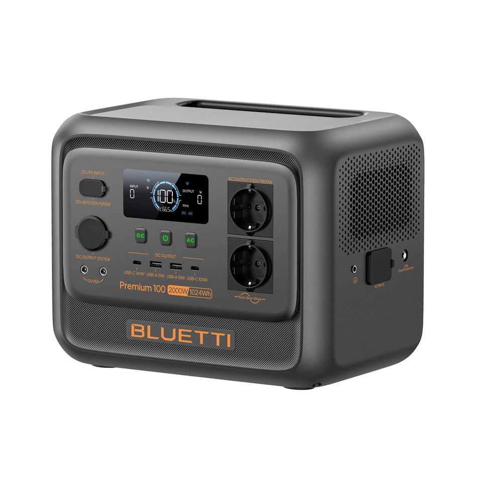 BLUETTI Premium 100 V2  Portable Power Station, 1800W AC Outlet 1024Wh