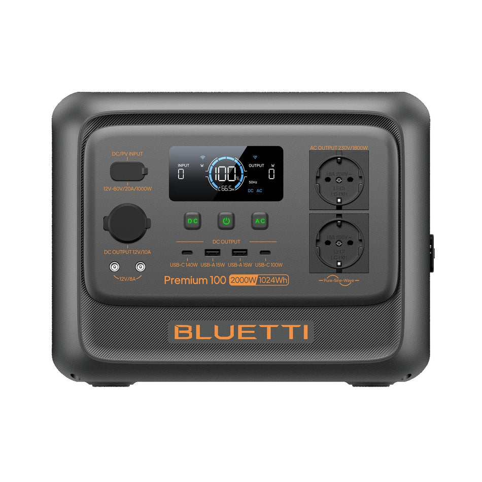 BLUETTI Premium 100 V2  Portable Power Station, 1800W AC Outlet 1024Wh