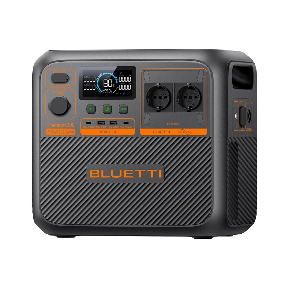 Centrale électrique BLUETTI Premium PREMIUM 200 V2 2700W sortie CA 2073Wh