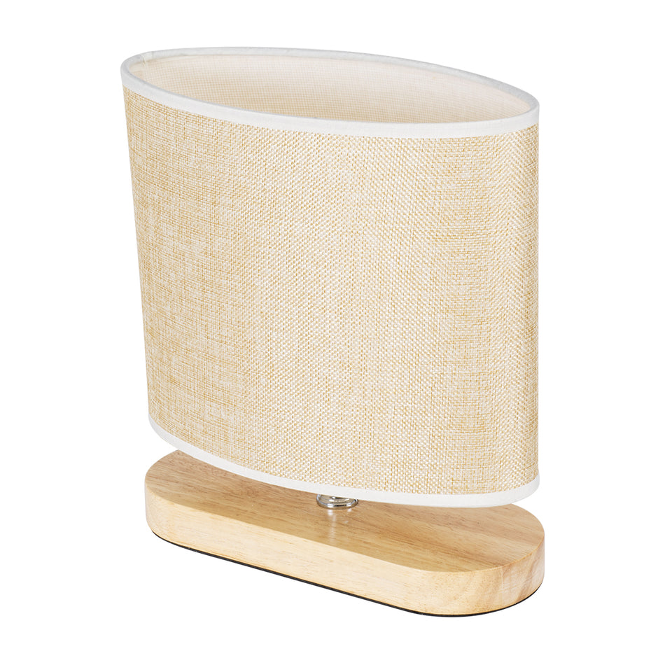 GLOBOSTAR® CHIARA 01241 Boho Tischlampe tragbar mit Fassung 1 x E27 AC 220-240V IP20 - Beige - L25 x B12 x H26cm