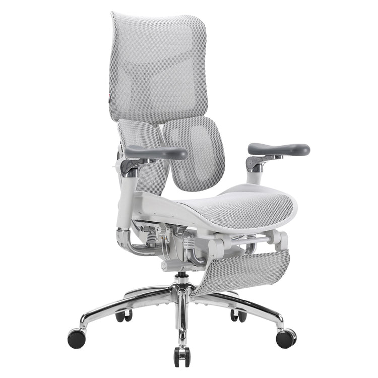 SIHOO ERGONOMIC CHAIR DORO S300 OFF WHITE with Footrest