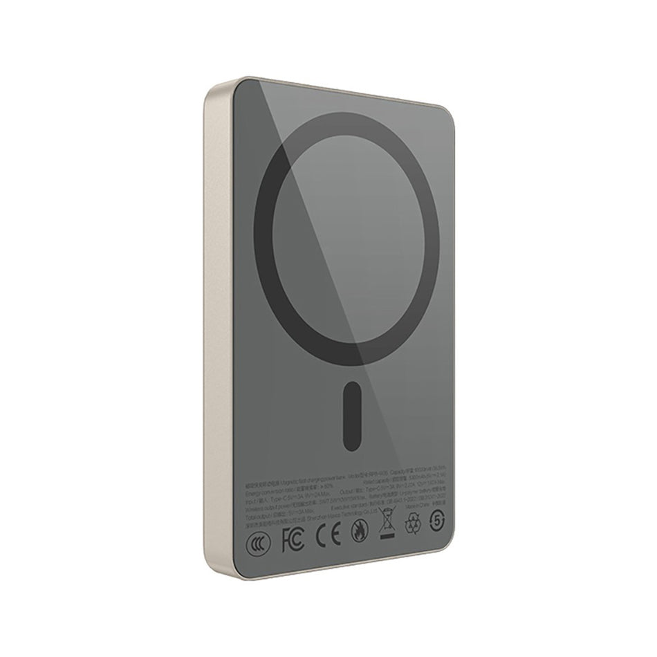 Recci RPB-W36 Ultra-Slim PD 20W Fast Charging Wireless Powerbank 15W 10000mAh Gold