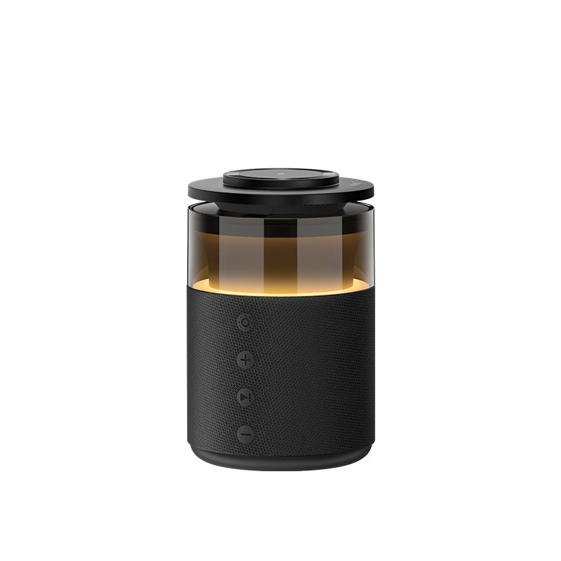 Support de recharge sans fil Recci RCW-51 avec éclairage d'ambiance et haut-parleur Bluetooth - Noir
