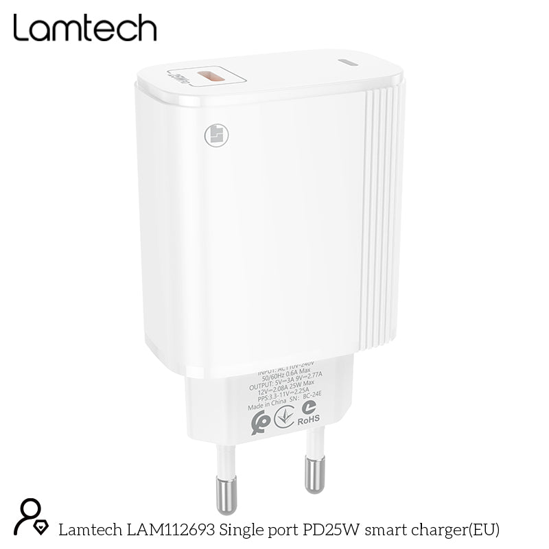 Lamtech Fast Charger Type C Pd25 W White