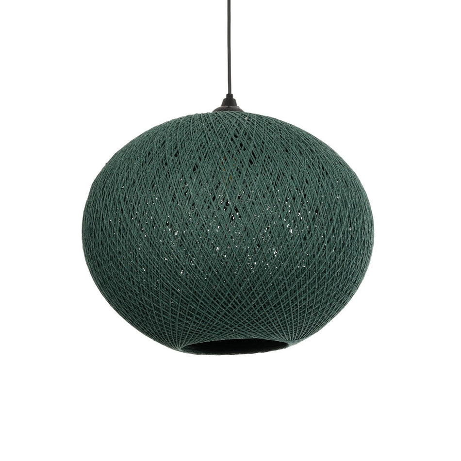 SOLEI 205-0013 Suspension de plafond Boho avec douille 1 x E27 AC 220-240V IP20 - Vert - L40 x P40 x H36cm