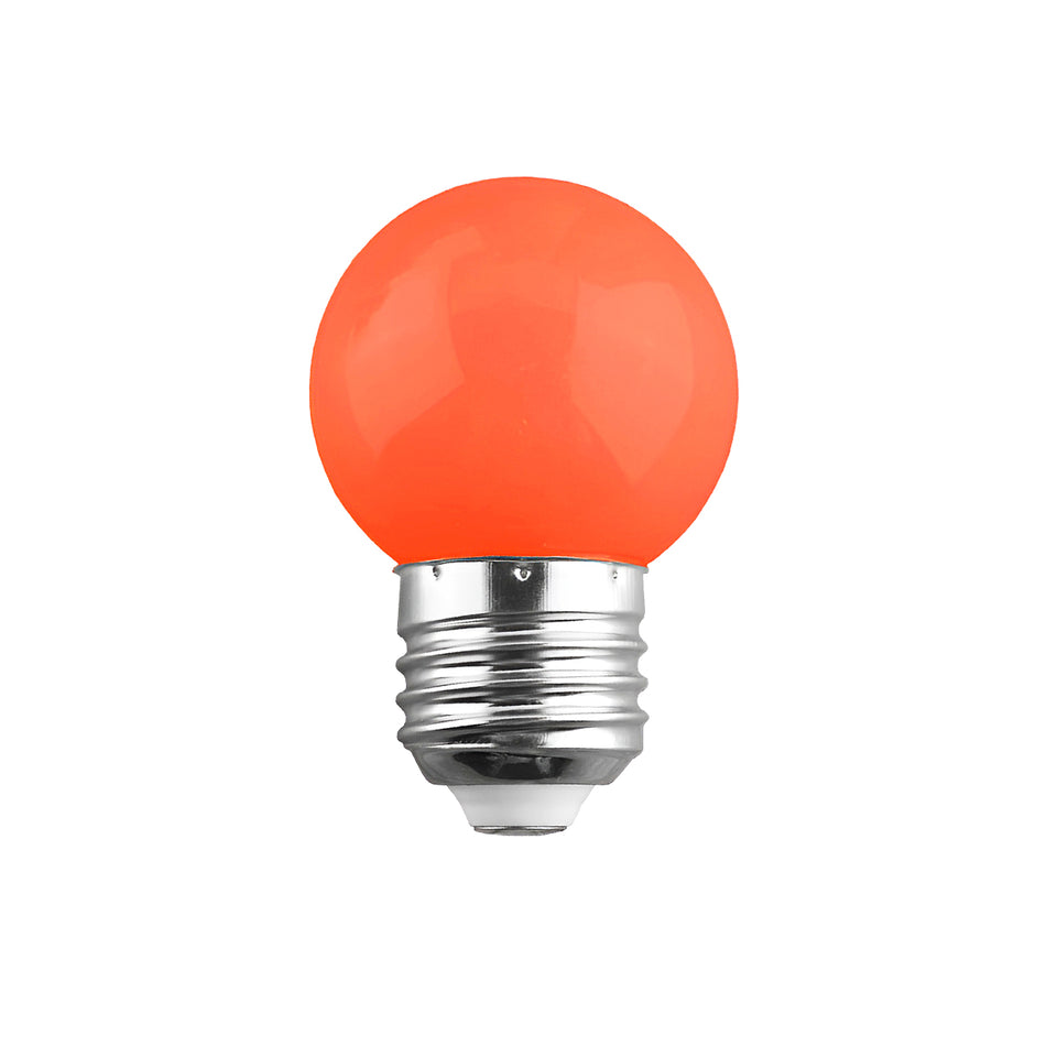 S-40008 Λάμπα LED E27 G45 Γλομπάκι 2W 120lm 260°  IP20 Φ4.5 x Υ6.9cm Σκούρο Πορτοκαλί - 2 Χρόνια Εγγύηση