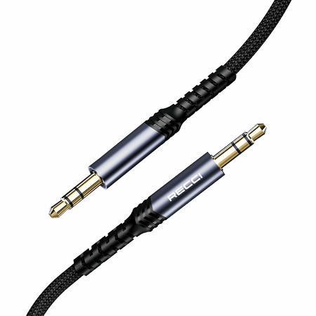 Recci RDS-A28 Καλώδιο 3.5mm male - 3.5mm male Μαύρο 1m