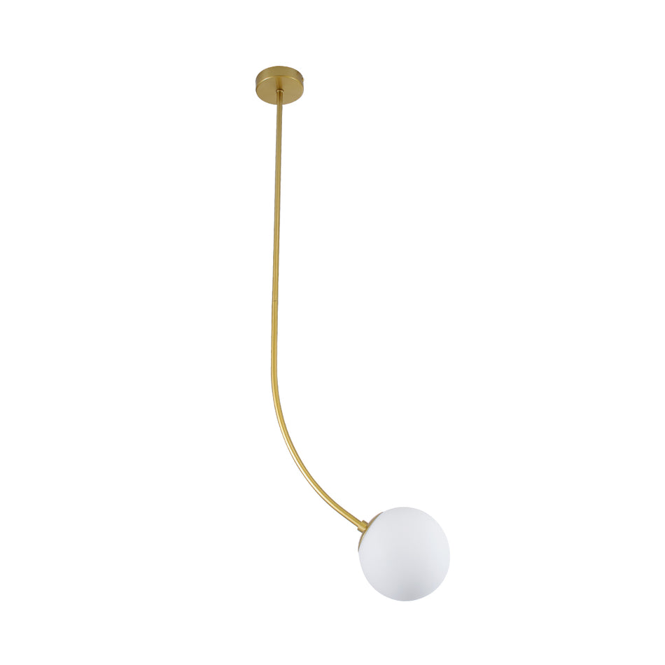 GLOBOSTAR® DRIZZLE 00922 Μοντέρνο Φωτιστικό Οροφής με Ντουί 1 x E27 AC 220-240V IP20 - Λευκό & Χρυσό - Μ15 x Π15 x Υ70cm