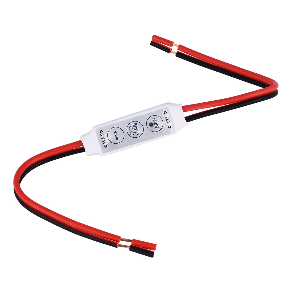 DIMMERANO 73307 Διακόπτης On/Off & Dimming με 1 x 6A 144W Κανάλι DC 5-24V 6A 144W Max IP20 - Λευκό - Μ30 x Π1.3 x Υ0.6cm - 2 Χρόνια Εγγύηση
