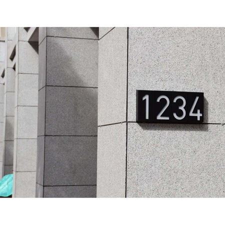 71518 Αυτόνομο Ηλιακό Φωτιστικό LED SMD 1W 100lm με Ενσωματωμένη Μπαταρία 1000mAh - Φωτοβολταϊκό Πάνελ με Αισθητήρα Ημέρας-Νύχτας για Αρίθμηση Δρόμου με Αριθμό 8 Αδιάβροχο IP55 Ψυχρό Λευκό 6000K