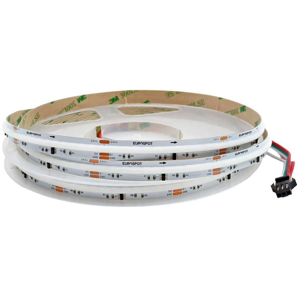EuroSpot Led Ταινία DC:24V COB SPI Digital IP20 15W/M RGB 5m