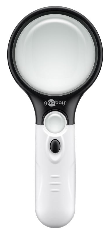 GOOBAY μεγεθυντικός φακός χειρός 41255 με φωτισμό LED, 1.75x & 12.25x