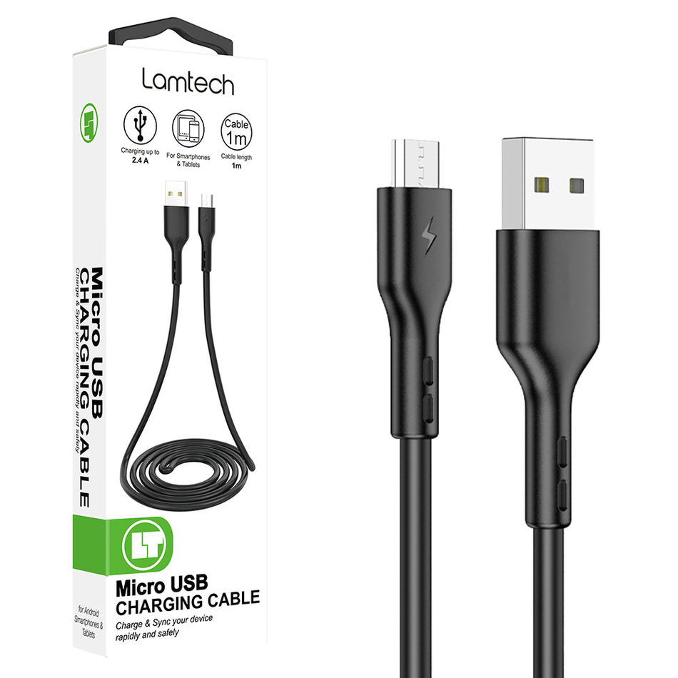 Lamtech Datacable Micro Usb 1m Black