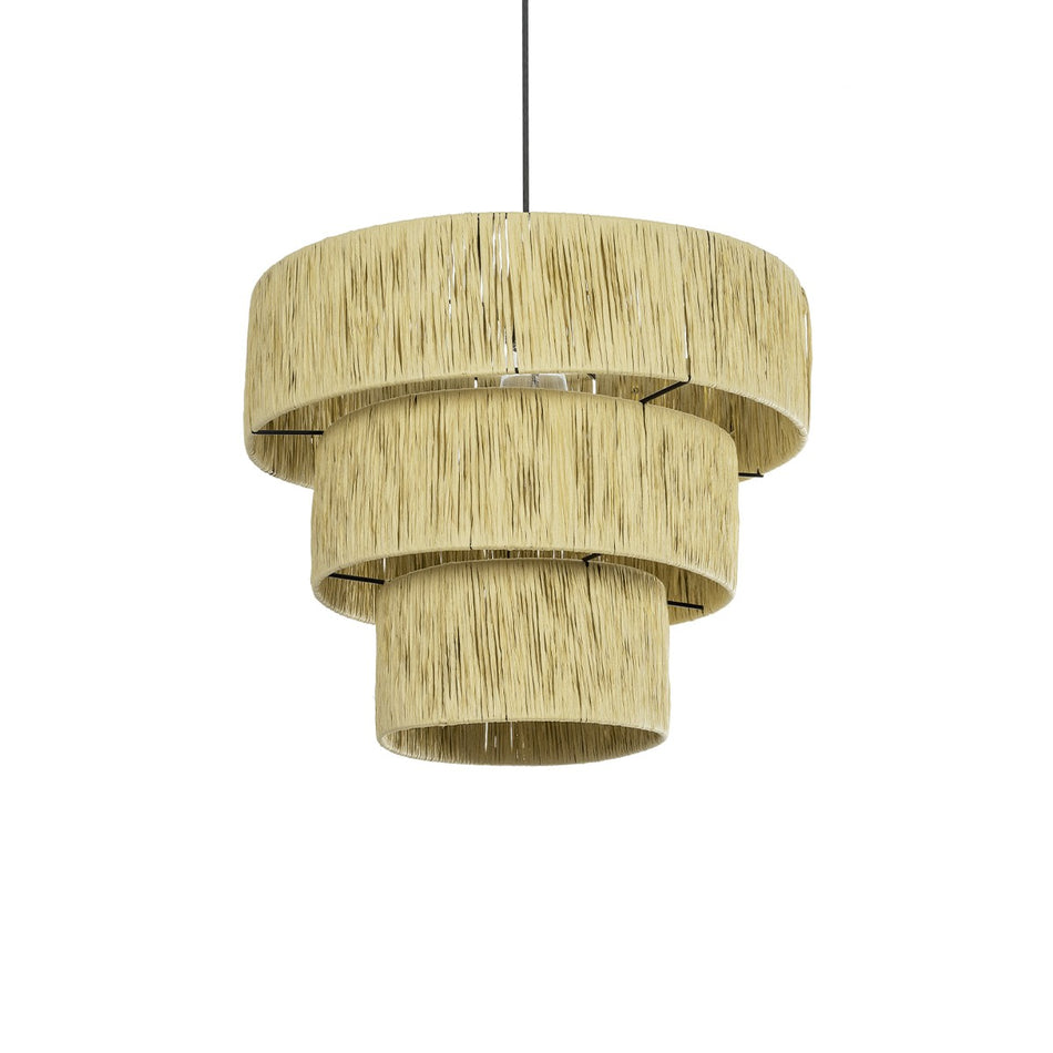 COROIN 205-0034 Suspension Bohème au Plafond avec Douille 1 x E27 AC 220-240V IP20 - Beige - L40 x P40 x H35cm