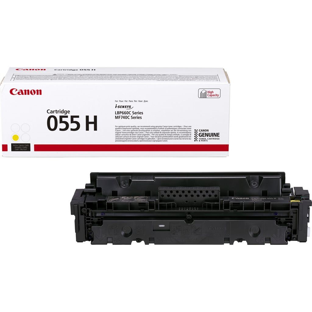 Toner Canon 055H Υψηλής Απόδοσης 5.9Κ Κίτρινο