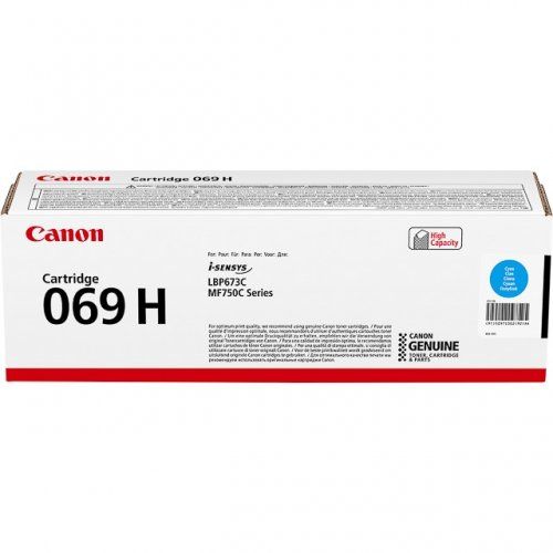 Canon 069H Γνήσιο Toner Laser Εκτυπωτή Κυανό High Yield 5500 Σελίδων (5097C002)