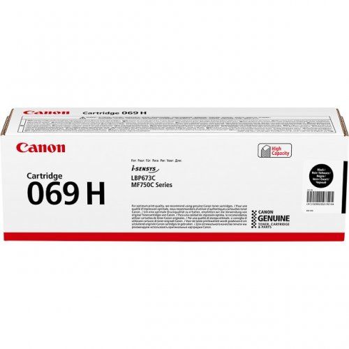 Canon 069H Γνήσιο Toner Laser Εκτυπωτή Μαύρο High Yield 7600 Σελίδων (5098C002)
