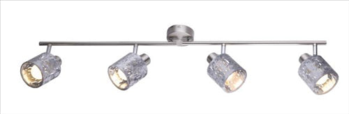 Spotlight metal gold ancient, glass amber, LxWxH:700x80x160, excl. 4xE14 40W 230V