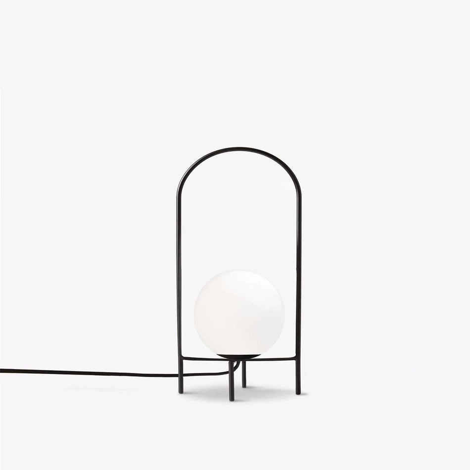 GLOBOSTAR® SPIDY 204-0139 Μοντέρνο Επιτραπέζιο Φωτιστικό Πορτατίφ με Ντουί 1 x E14 AC 220-240V IP20 - Μαύρο & Λευκό - Μ20 x Π20 x Υ37cm