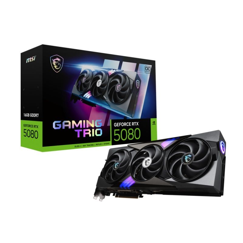Κάρτα Γραφικών (VGA) Nvidia MSI GeForce RTX 5080 Gaming Trio OC (16GB, GDDR7, 256bit)