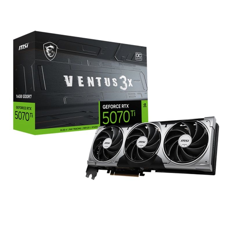 Κάρτα Γραφικών (VGA) Nvidia MSI GeForce RTX 5070 Ti Ventus 3X OC (16GB, GDDR7, 256bit)