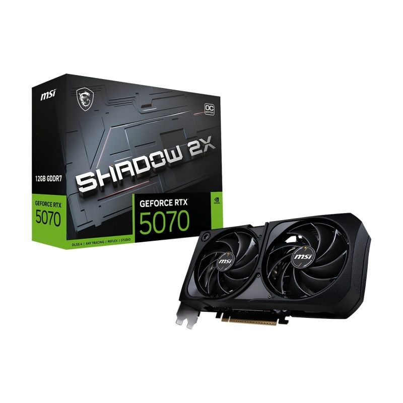 Κάρτα Γραφικών (VGA) Nvidia MSI RTX 5070 12G Shadow 2X OC (12GB, GDDR7, 192bit)
