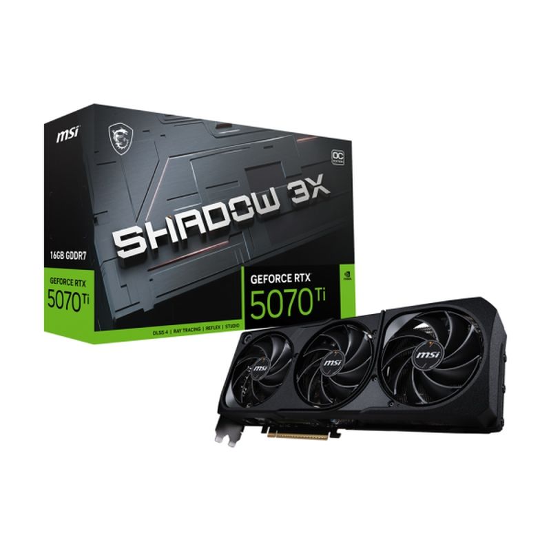 Κάρτα Γραφικών (VGA) Nvidia MSI GeForce RTX 5070 Ti Shadow 3X OC (16GB, GDDR7, 256bit)