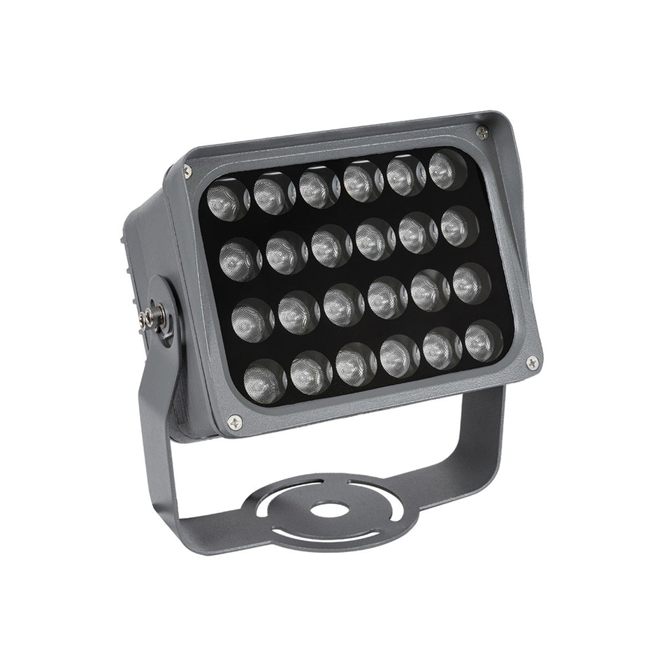 FLOODXENA 90131 Προβολέας Σποτ Wall Washer LED 24W 2040lm 10° AC 220-240V Αδιάβροχο IP65 Μπλε - Bridgelux SMD Chip - Γκρι Ανθρακί - Μ18 x Π12 x Υ18cm - 3 Χρόνια Εγγύηση