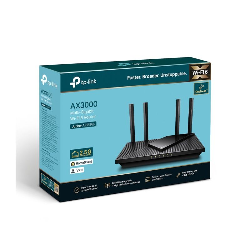 Wireless Router TP-Link Archer AX55 Pro Dual-Band Wi-Fi 6 Router