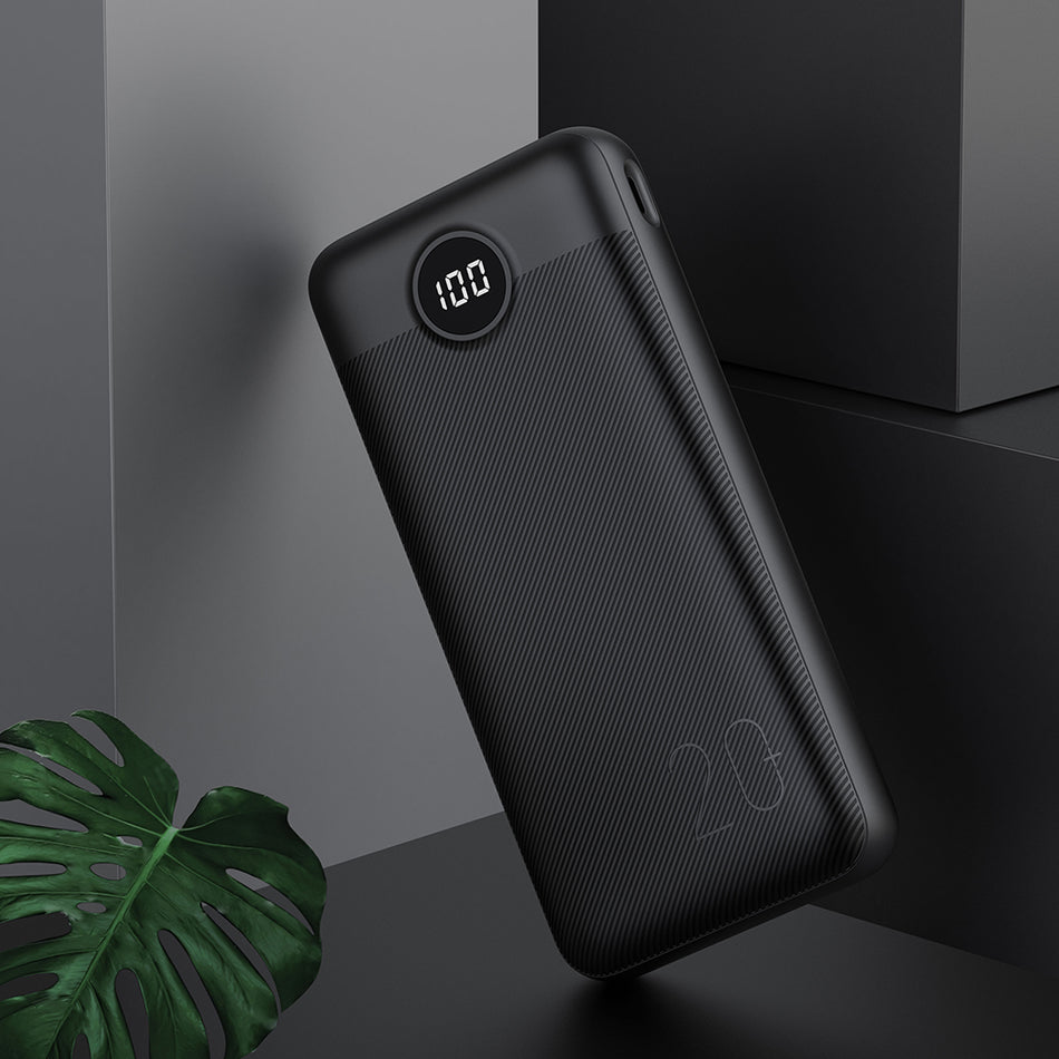 Veger L20S Power Bank 20000mAh PD20W με 2 Θύρες USB-A Μαύρο
