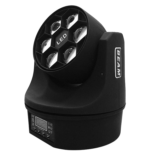 MINIBEE 51122 Stage Κινούμενη Ρομποτική Κεφαλή Bee Eye Super Beam & Wash LED 90W Zoom 6°/51°  IP20 6 x 15W CREE Chip Πολύχρωμο RGBW Dimmable DMX512 Protocol 11/14 Channels - Μ18 x Π20.6 x Υ24.7cm - 2 Χρόνια Εγγύηση