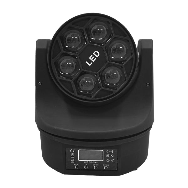 MINIBEE 51122 Stage Κινούμενη Ρομποτική Κεφαλή Bee Eye Super Beam & Wash LED 90W Zoom 6°/51°  IP20 6 x 15W CREE Chip Πολύχρωμο RGBW Dimmable DMX512 Protocol 11/14 Channels - Μ18 x Π20.6 x Υ24.7cm - 2 Χρόνια Εγγύηση