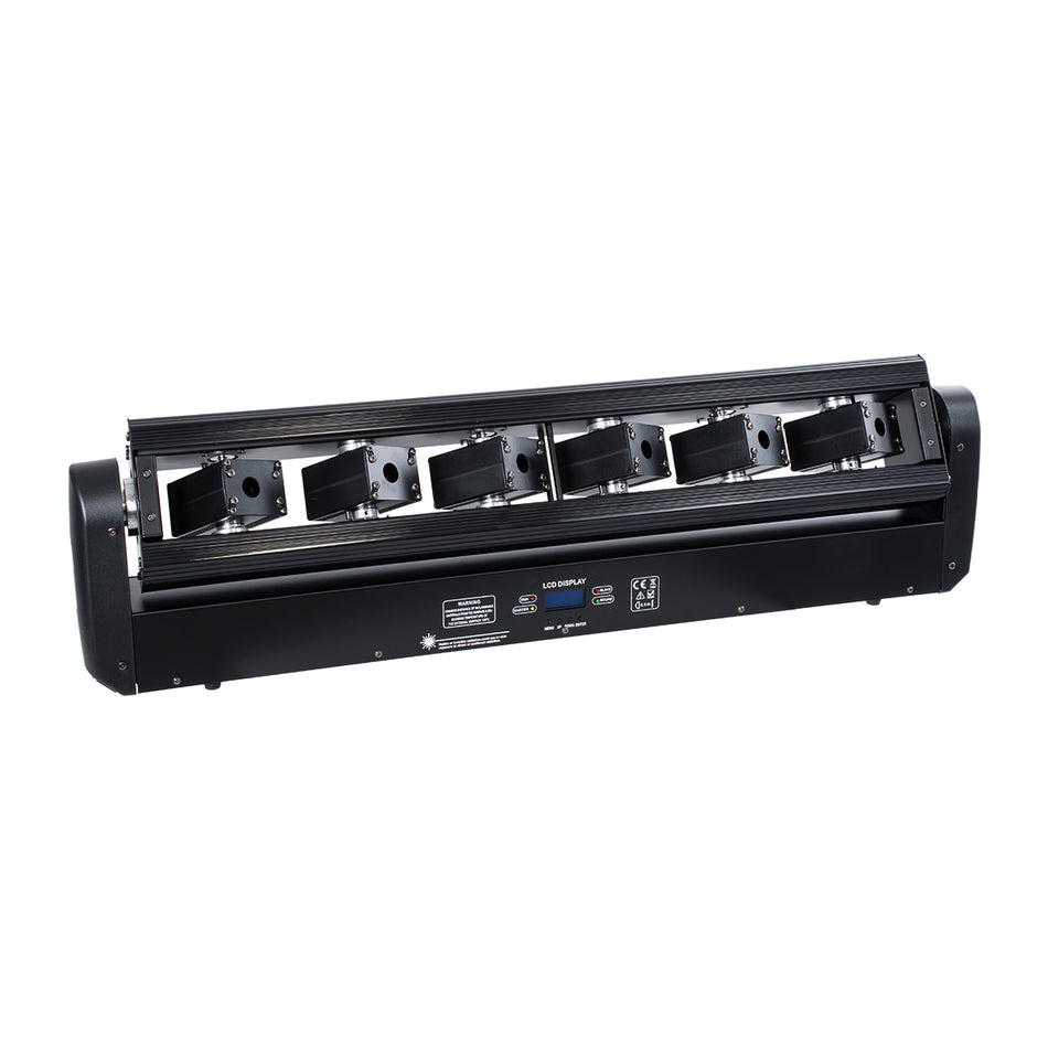 AMNESIA 51179 Stage Κινούμενη Ρομποτική Κεφαλή Spider Super Beam LASER 150W 2° AC 220-240V IP20 6 x 1W LASER Chip 300mW RED/638nm 100mW GREEN/531nm 600mW BLUE/442nm Πολύχρωμο RGB Dimmable DMX512 Protocol 14/35 Channels - Μ86 x Π23 x Υ9cm - 2 Χρόνια Εγγ...
