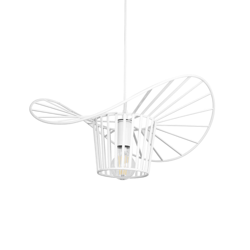 GLOBOSTAR® LUMINOVA 61463 Μοντέρνο Κρεμαστό Φωτιστικό Οροφής με Ντουί 1 x E27 AC 220-240V IP20 - Λευκό - Μ40 x Π40 x Υ20cm