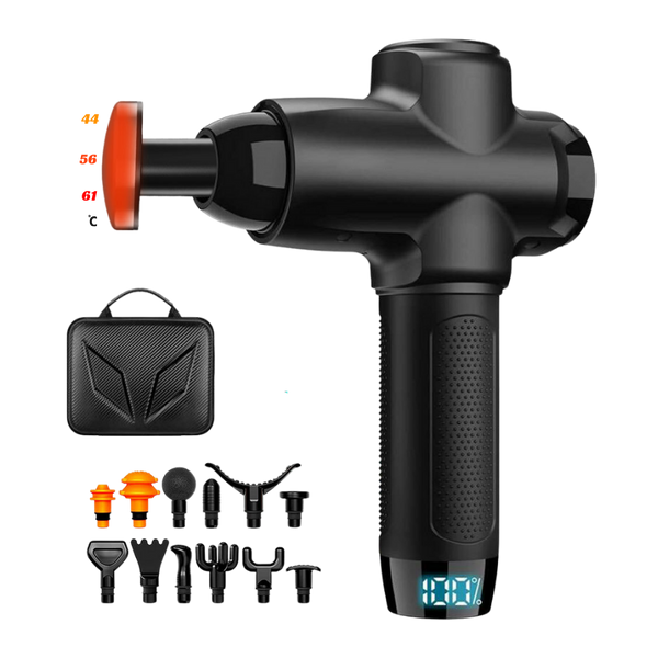 Professionelle Tiefengewebe-Massage-Heißluftpistole 13 mm XG05 | Thermal-Körpermassagegerät 80 W &amp; 13 Köpfe | Lange Dauer