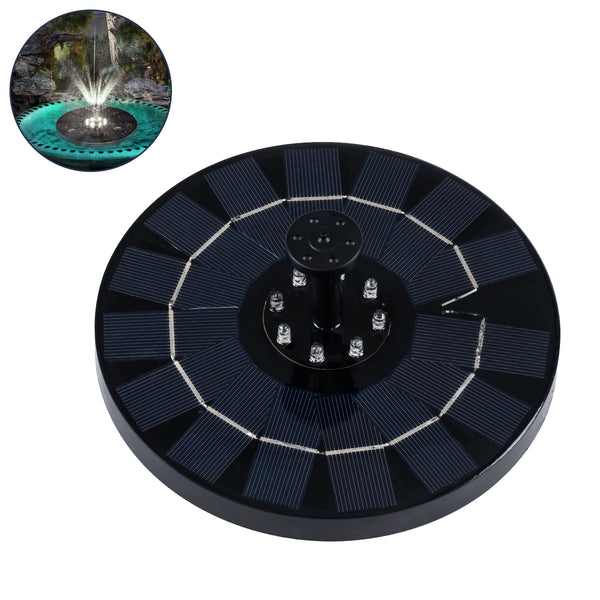 71532 Solar autonom fotovoltaic fântână decorativă LED 3W cu o înălțime maximă de apă de 30-60cm - 4 injecție diferită de IP68 IP68 Cold 6000k φ18 X y8cm