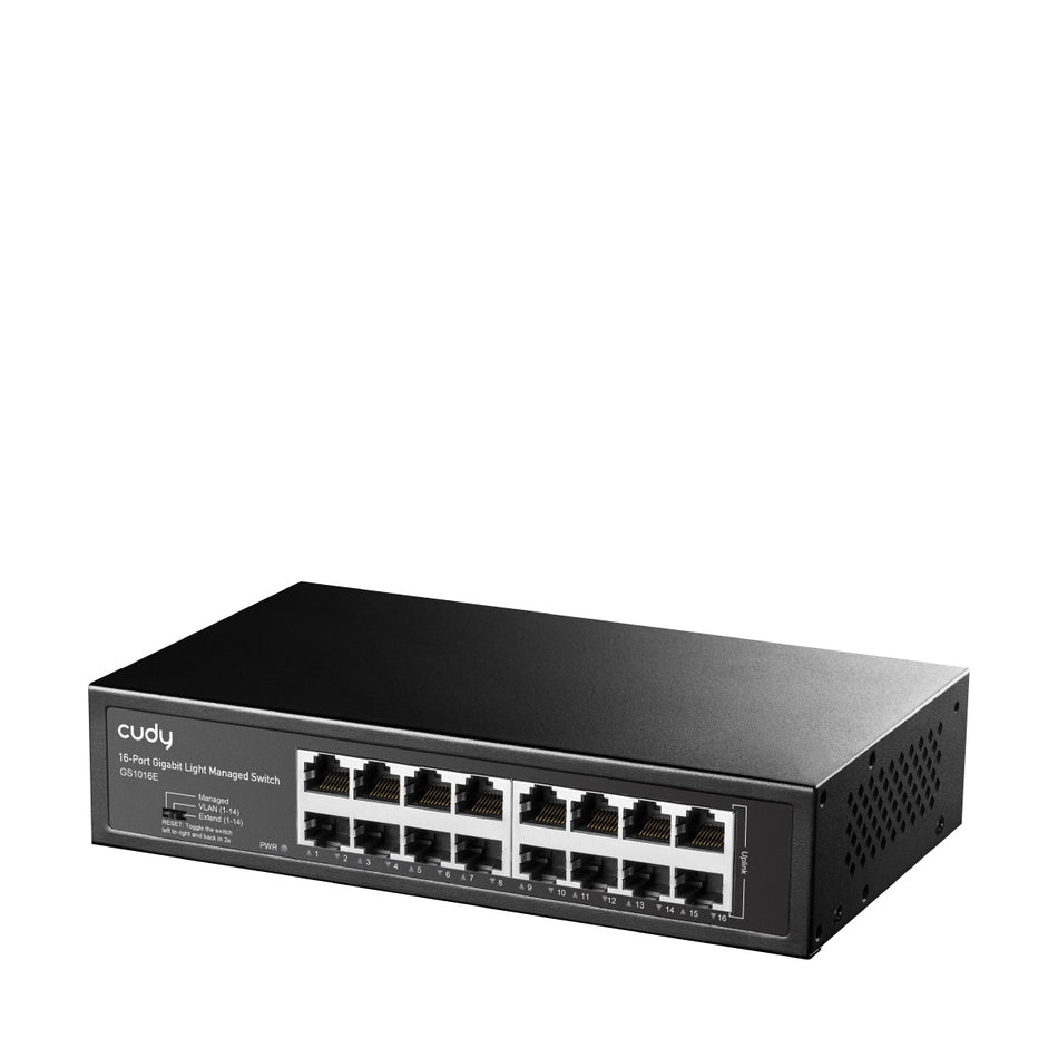CUDY Switch GS1016E  16-Port Gigabit Light Managed