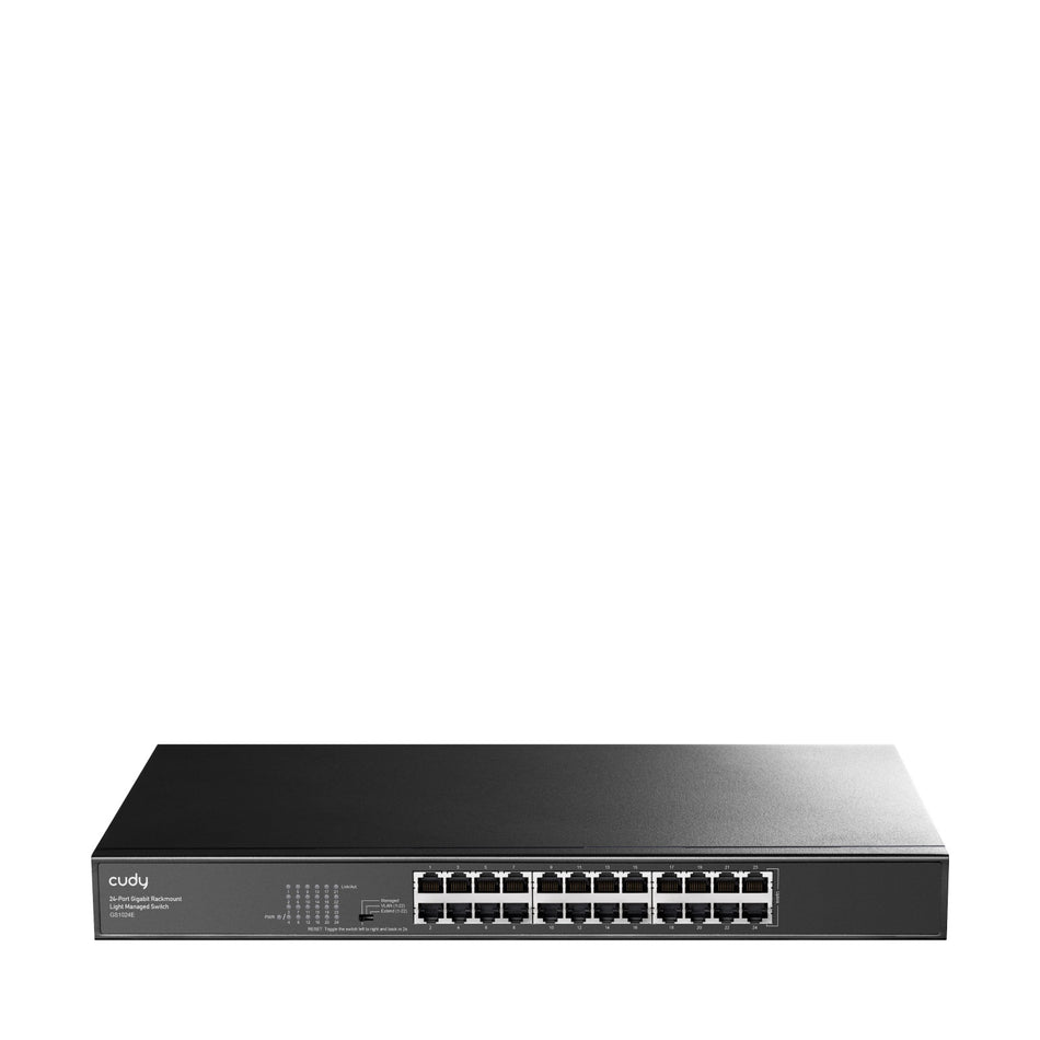 CUDY Switch GS1024E 24-Port Gigabit Rackmount Light Managed