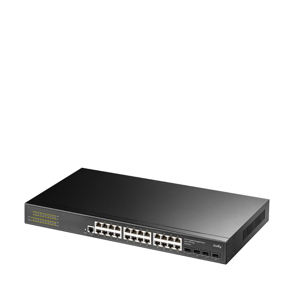 CUDY Switch GS2024S2 24-GbE 4-SFP L2 Managed Gigabit