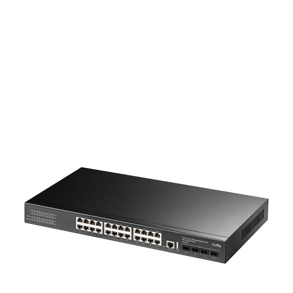 CUDY Switch GS5024S4 24-GbE 4-SFP+ L3 Managed Gigabit