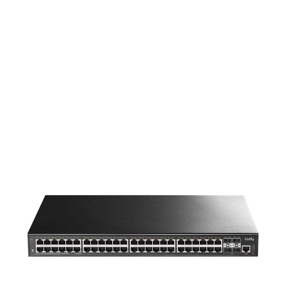 CUDY Switch GS5048S4 48-GbE 4-SFP+ L3 Managed Gigabit