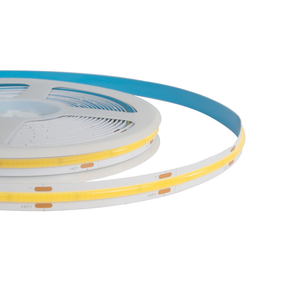 GLOBOSTAR® BEE 70350 Ταινία LED 10W/m 1100lm/m 120° DC 24V IP20 528 x COB Chip/m Ψυχρό Λευκό 6000K Dimmable - Sanan COB Chip - Μ500 x Π1 x Υ0.2cm - Ρολό 5 Μέτρων - 5 Χρόνια Εγγύηση