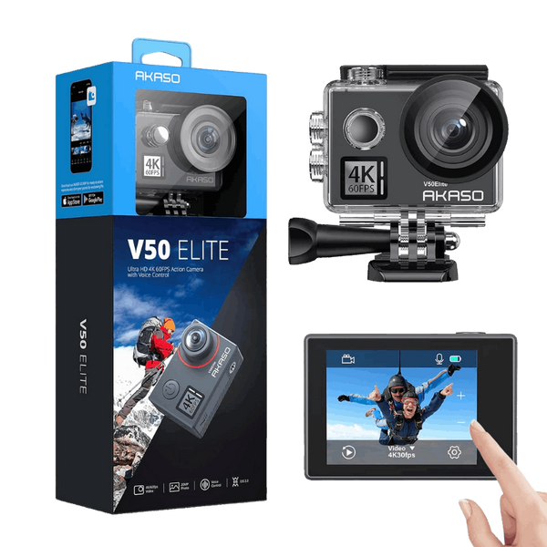 Akaso V50 Elite 4K/60fps UHD, Wifi Action Camera Με Θήκη, 20MP, Αδιάβροχη 40m, EIS 2.0 Σταθεροποίηση