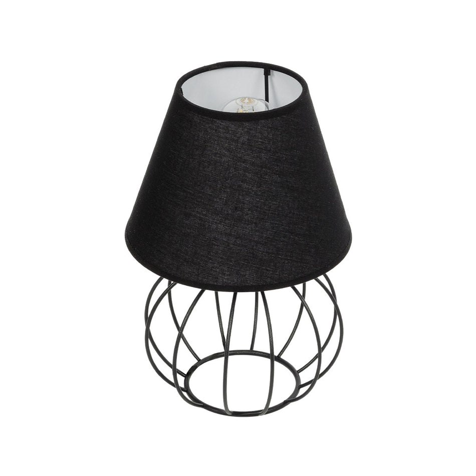 GLOBOSTAR® SHAPE 202-0057 Μοντέρνο Επιτραπέζιο Φωτιστικό Πορτατίφ με Ντουί 1 x E27 AC 220-240V IP20 - Μαύρο - Μ19 x Π19 x Υ28cm