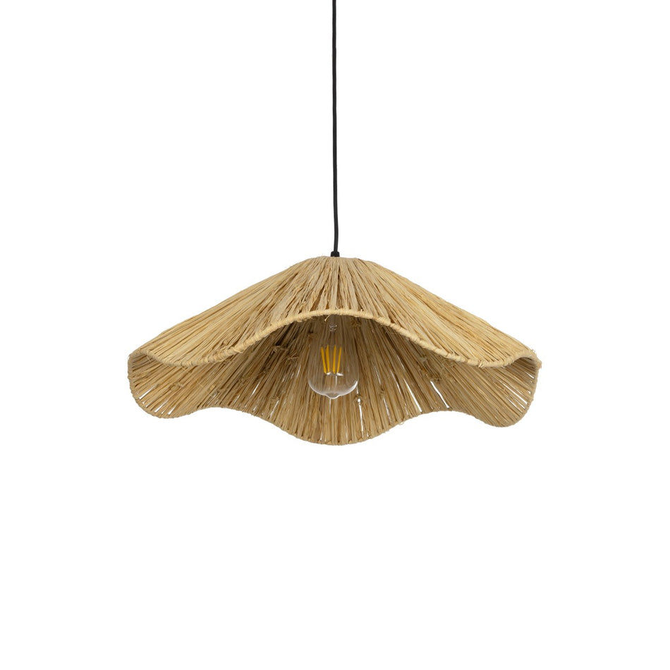 PAJERO 204-0177 Luminaire Suspension Plafonnier Boho Simple 1 x E27 AC 220-240V IP20 Beige - L50 x l50 x H20cm