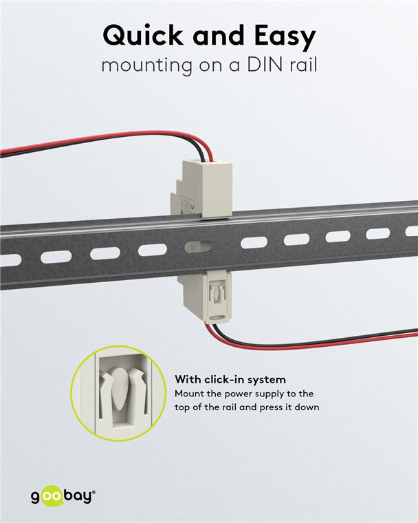 GOOBAY τροφοδοτικό 59574 για DIN rail, 5V/2.4A, 12W, IP20